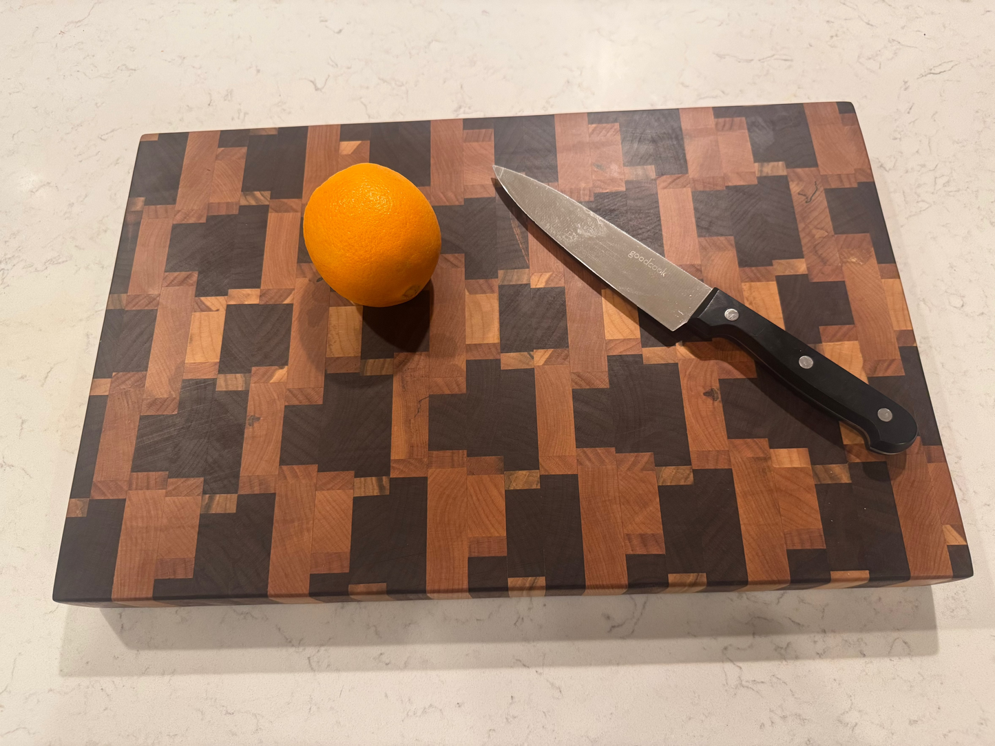 Black Walnut, Cherry, and Maple End Grain Cutting Board