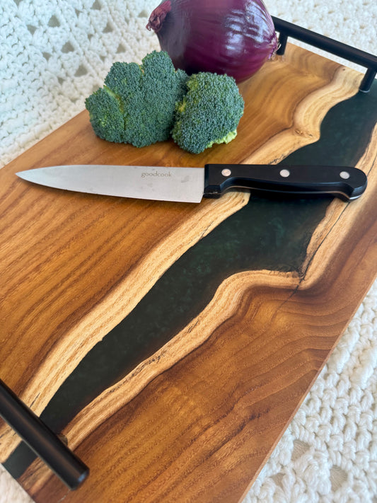 Mulberry with Dark Green River Charcuterie Board
