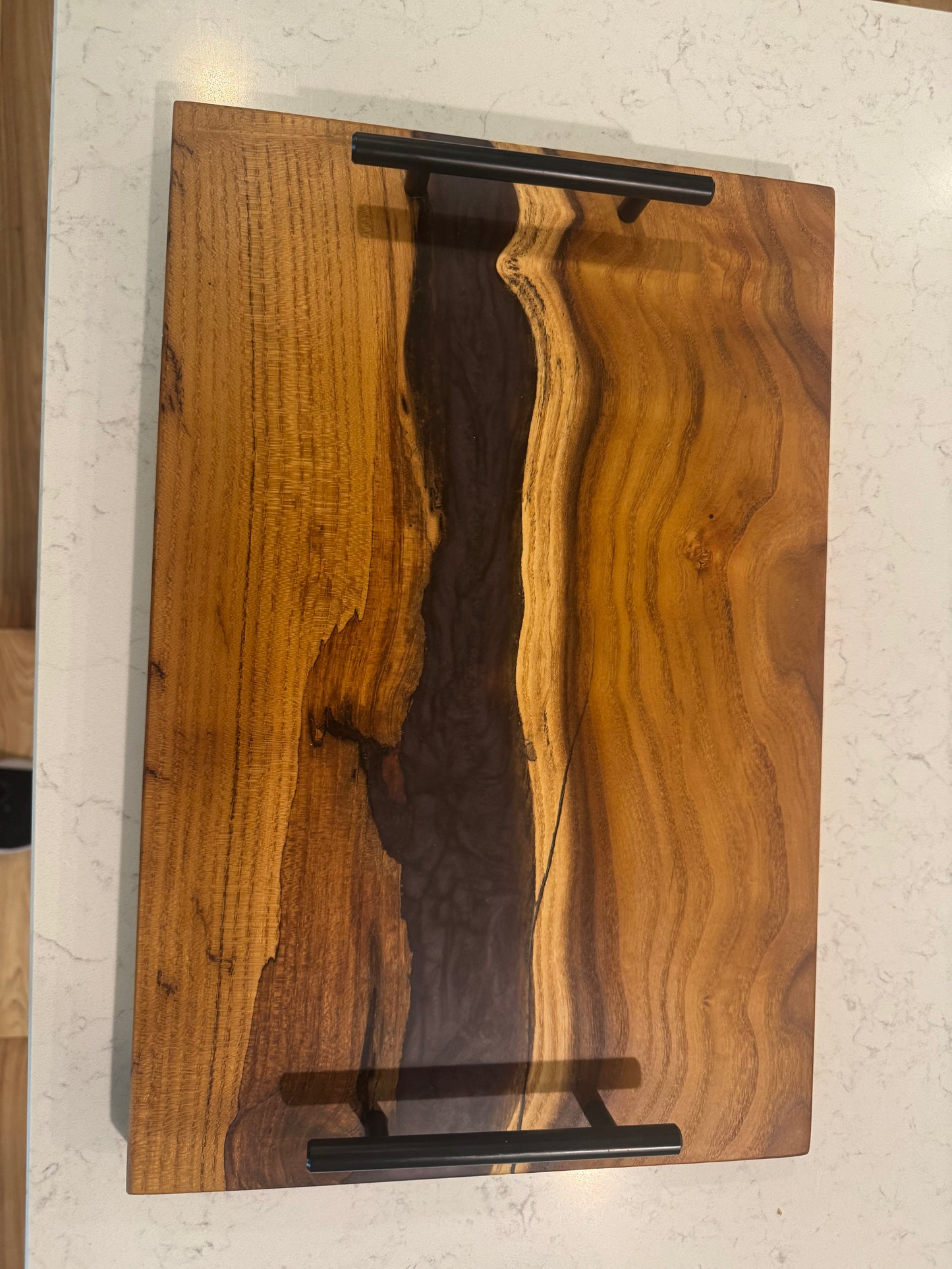 Live Edge Mulberry &amp; Purple Epoxy Charcuterie Board